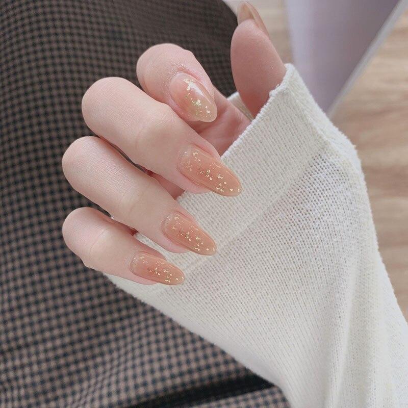 24 Stücke Falsche Nägel Flamme Gefälschte Nägel Hit Farbe Nagelspitzen Cat Eye Französische Tipps Glitzernägel Zubehör Farbverlauf Künstlicher Nagel