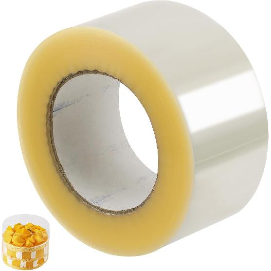 STOBAZA Mousse Cake Collar Clear Cake Strips Transparent Acetate Cake Collar Roll Sheet Cake Surrounding Edge for Chocolate Mousse Baking Decorating