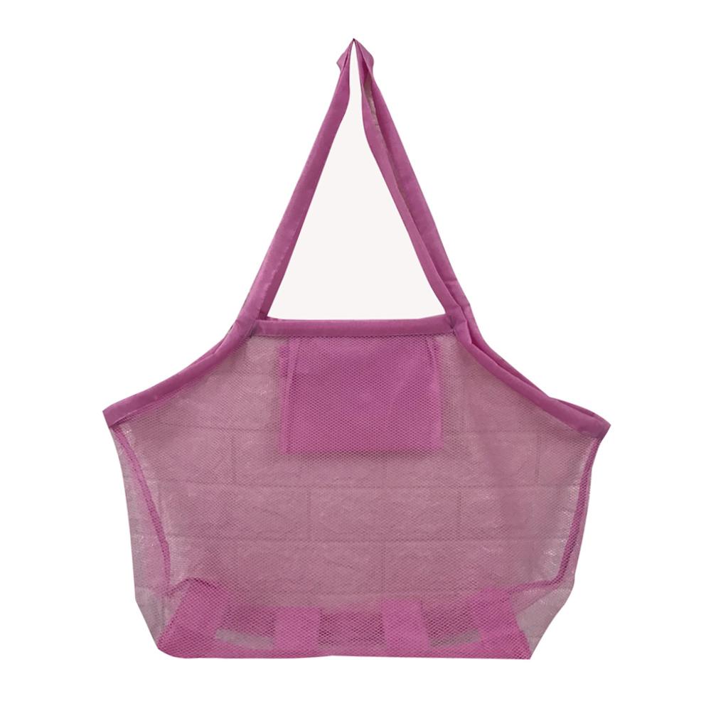 Ins Wind Transparent Mesh Shopping Bag Fashion Light And Versatile Large-capacity Portable Shopping Bag Beach Mesh Bag