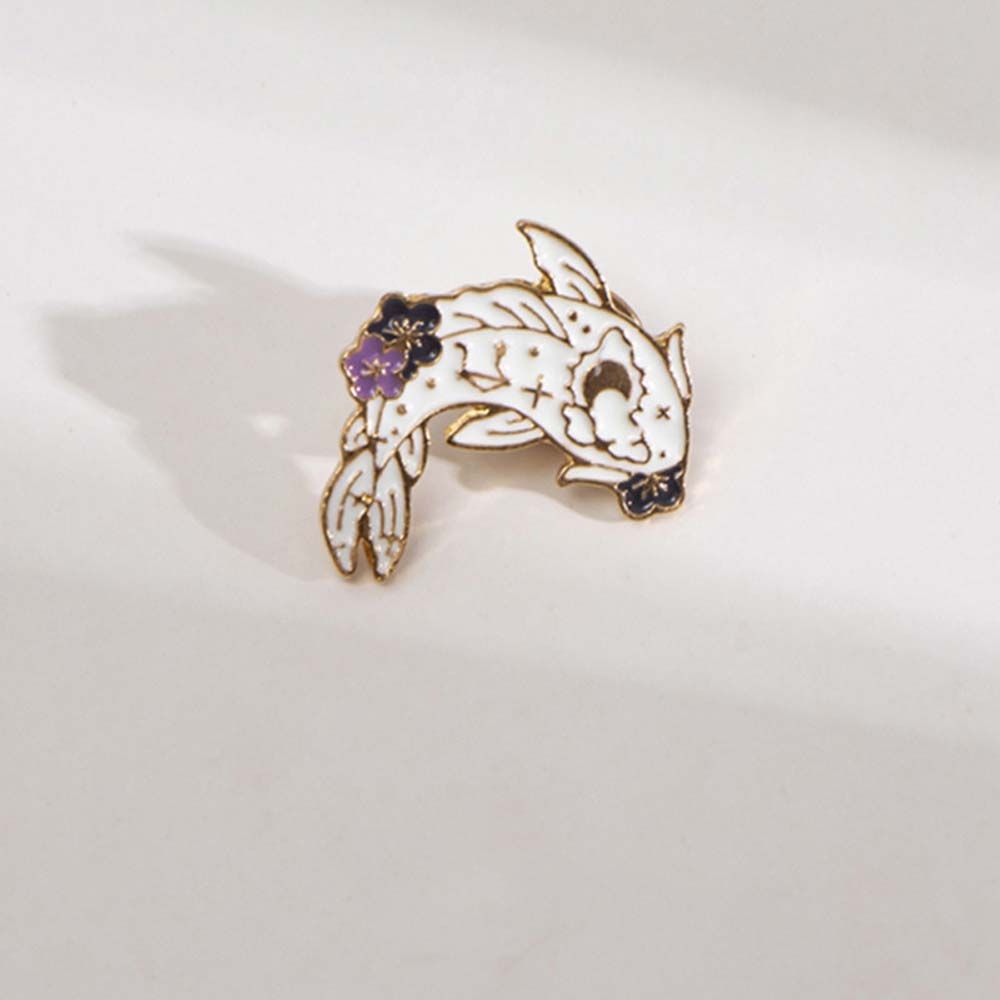 Collar Brooch Lucky Fish Lapel Pin Koi Fish Brooches Enamel Pin Brooches Pin Lapel Brooch