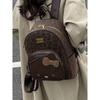 Hello Kitty Leopard Print Cat Backpack With Waterproof Pu Material For Daily Use