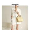 Simple Fashion Casual Handbag Large Capacity Cowhide Woven Tote Bag Diagonal Span Bag