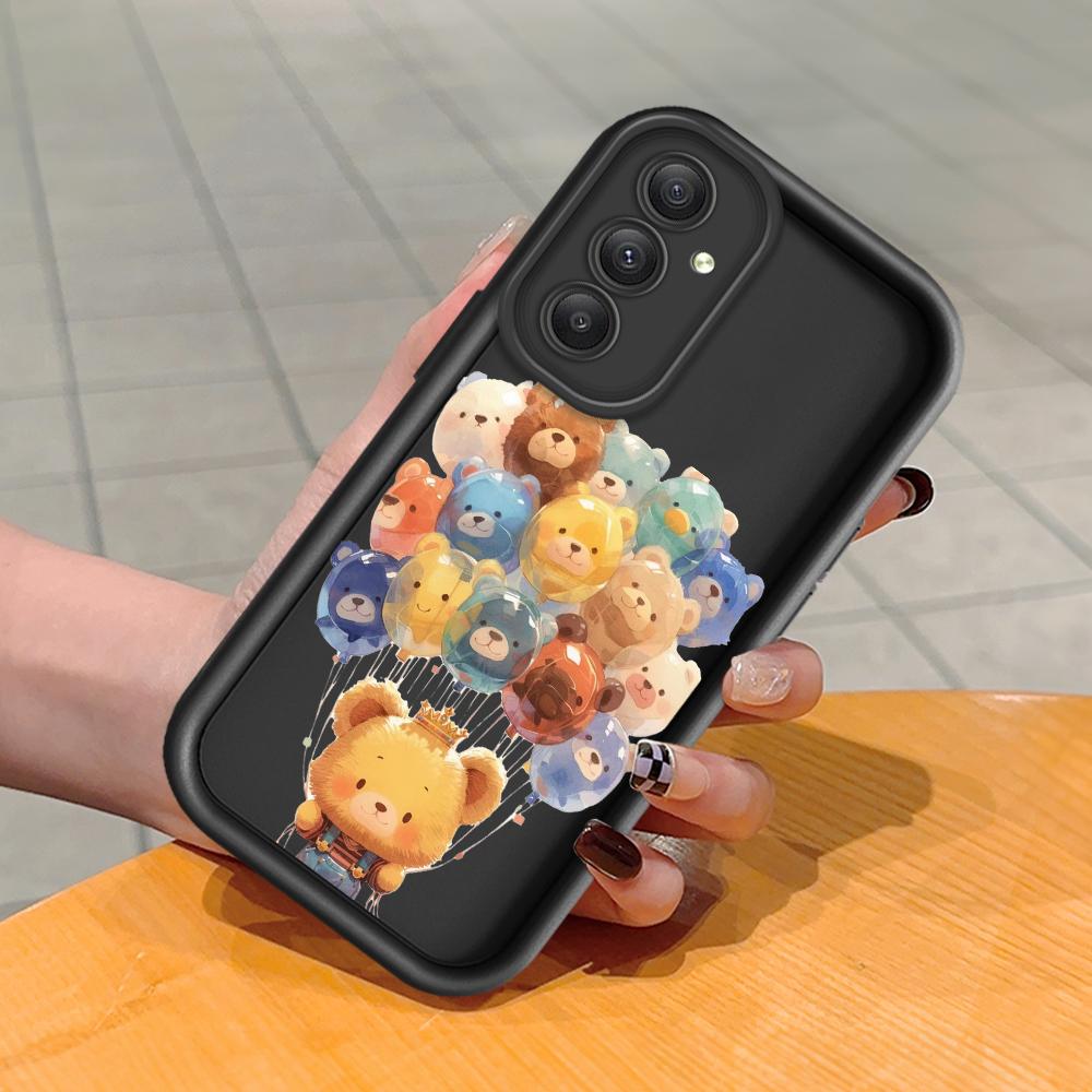 Soft Silicone Square Ladders Cartoon Pattern Full Cover Camera Protection Shockproof Case for Huawei Honor Xiaomi Redmi Samsung