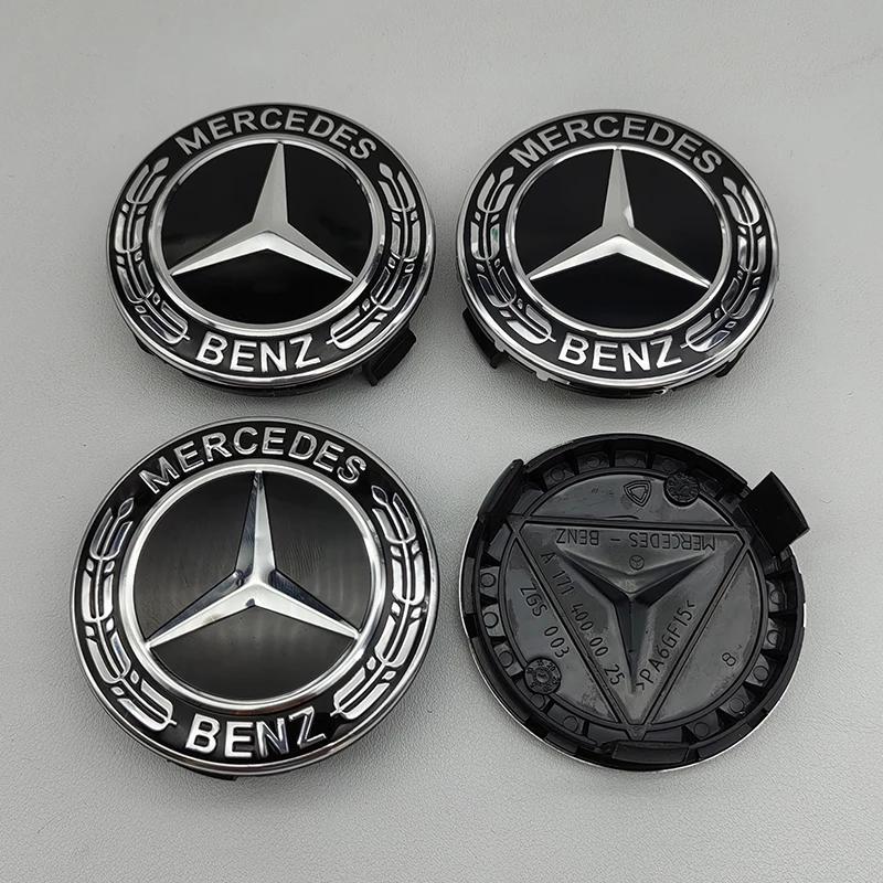 4pcs ABS 75mm Car For Mercedes Benz Wheel Center Hub Caps W176 W246 W203 W177 W204 W205 W212 W213 X156 W117 X253 W118 W166 W167