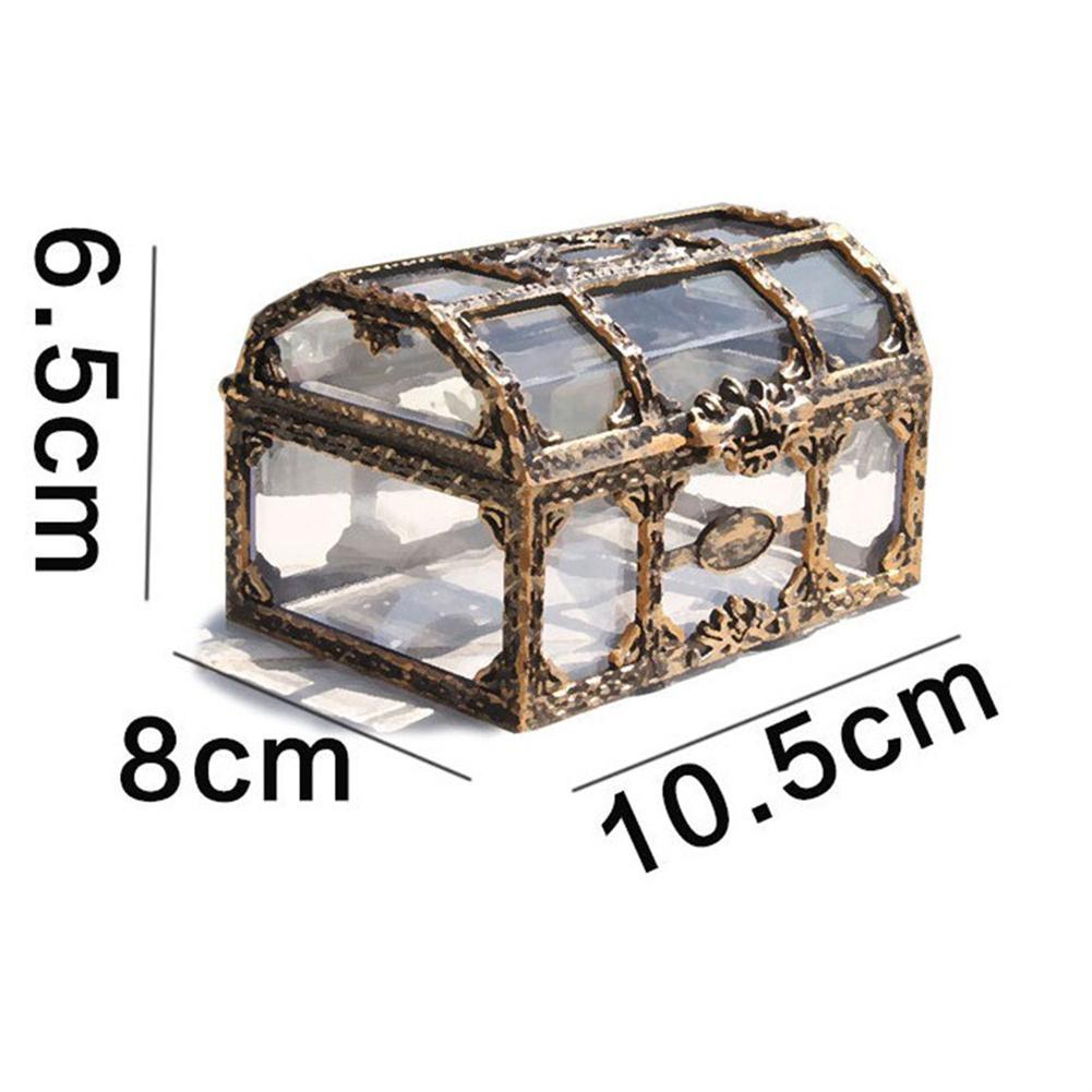 1 Gird Treasure Box 10.5x8x6.5cm Plastic Transparent