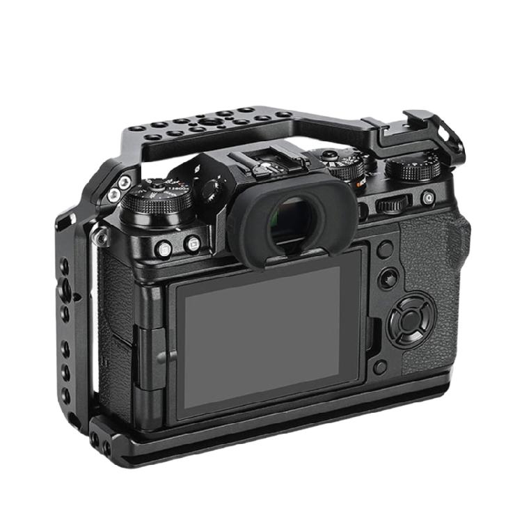 Camera Stabilization Cage for X T4 Cameras Aluminum Alloy Frame Featuring Cold Shoe Thread Holes Handle for Control