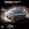 Tiger I Schwerer Panzer Bausteine, Klassisches gepanzertes Fahrzeug Montagemodell, Premium Handwerksornament für Heimdekoration und Geschenk