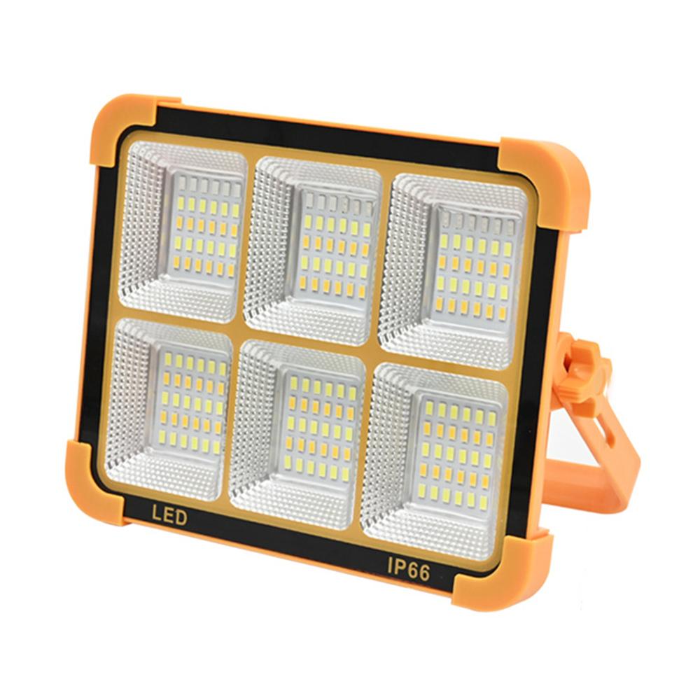 

6 Grids Design Solar Powered 6000W Rechargeable Floodlight Outdoor Camping Emergency Lamp with Stand A