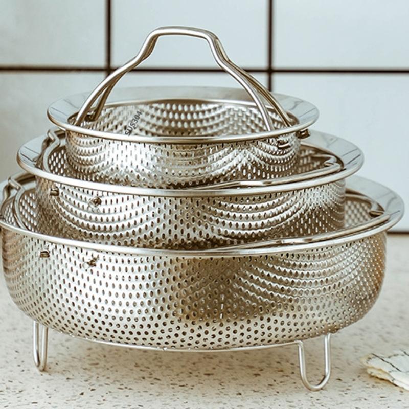 Stapelbarer 304 Rostfreier Stahl Lebensmittel-Dämpfer Ungiftige Materialien Platzsparender Entwurf Dämpfwerkzeug Für Hobbyköche