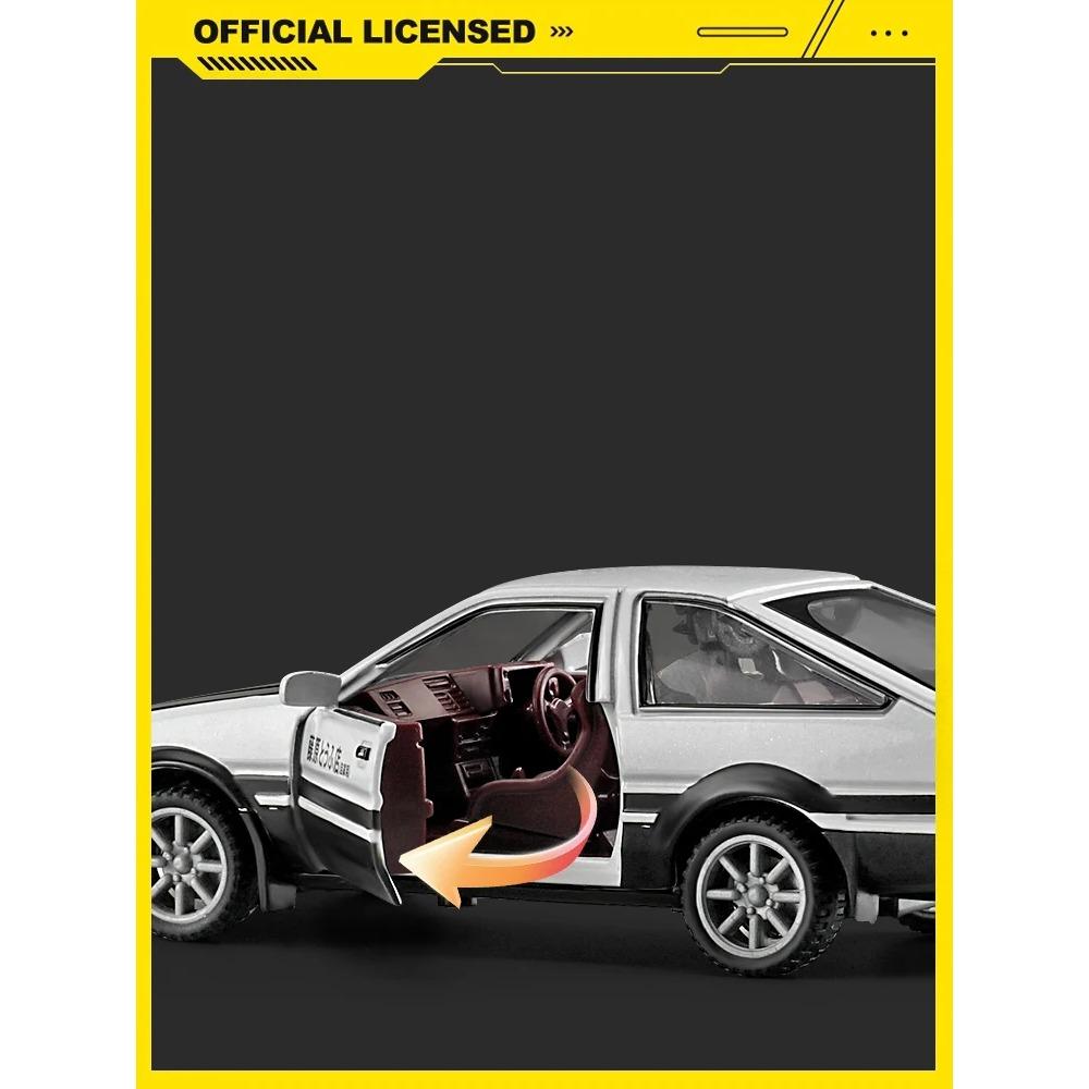1/43 Initial D AE86 Zonda DIY Detachable Assembly Alloy Diecasts & Toy Vehicles Car Model Miniature Scale Model Car for Children