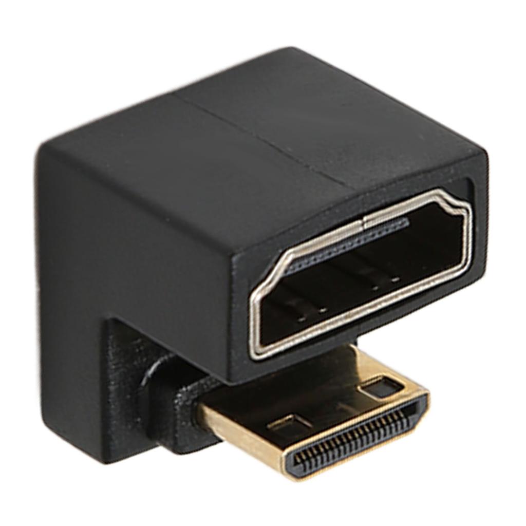 Mini HD to HD Adapter 180 Degrees Male to Female 8K 60Hz 48Gbps Transmission Mini HD to HD Converter for PC TV Projector