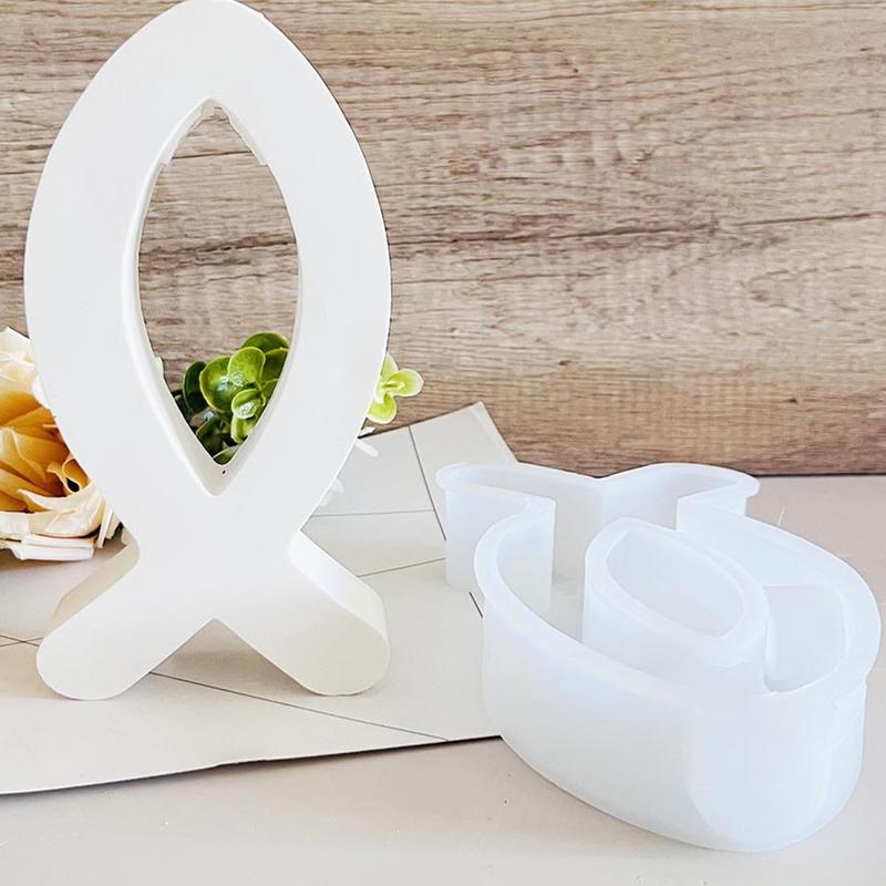 3D Fish Shape Hydroponic Candle Silicone Mold DIY Gypsum Candle Holder Vase Desktop Decoration Ornament