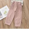 New Style of Children's Clothing for Girls Pure Cotton Casual Pants for Babies Children's Clothing for Middle and Large Age Carrot Pants
