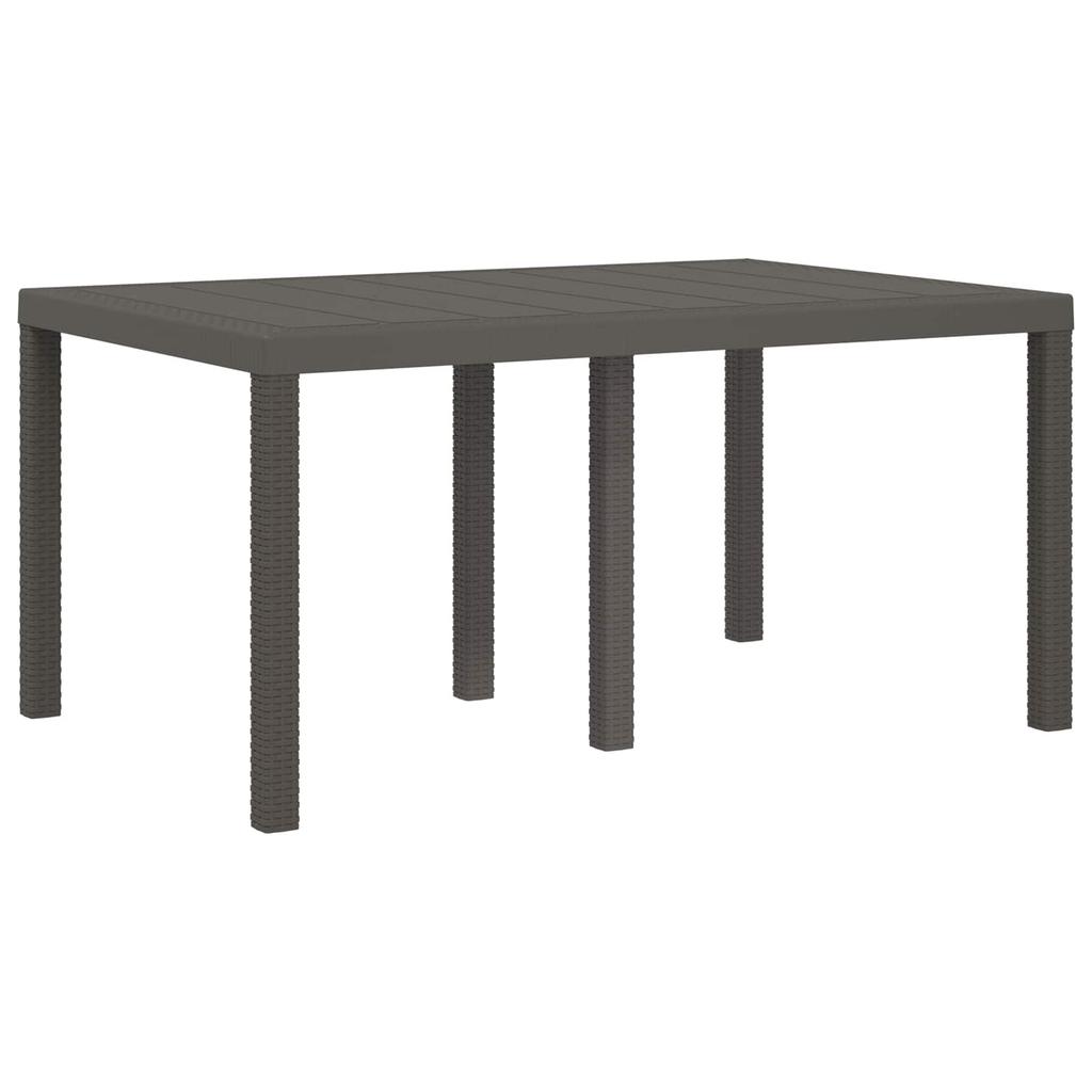 Garden Dining Set 5 pcs Light Grey and Cream PP