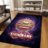 Custom Name PSV Eindhoven Flannel Pattern Square Carpet,Area Rug,Carpet Rug for Living Room Bedroom Sofa Playroom Decor,Non-slip Floor Mat