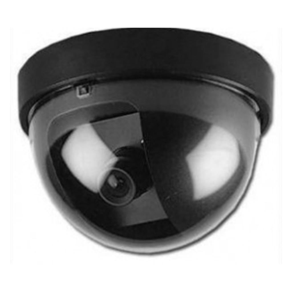 2 Pcs Dummy Security Camera Red LED Light Flashes Fake Dome Camera for Home Businesses Indoor