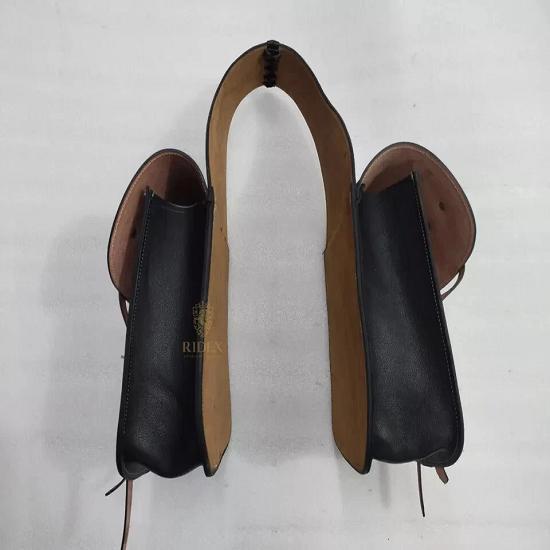 Qualitätshandgefertigte Western-Satteltasche aus echtem Leder für Pferd.