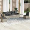 VidaXL Garden Lounge Set with Cushions 6 Pcs, Sofas with Adjustable Feet, Outdoor Furniture Set Patio Terrace, 3218802