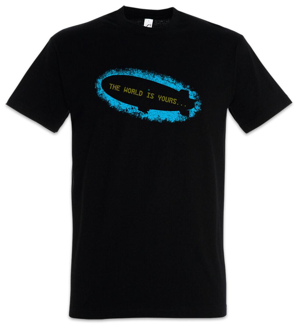 The World Is Yours Zeppelin T-Shirt Tony Fun Scarface Globe Montana Cuba S