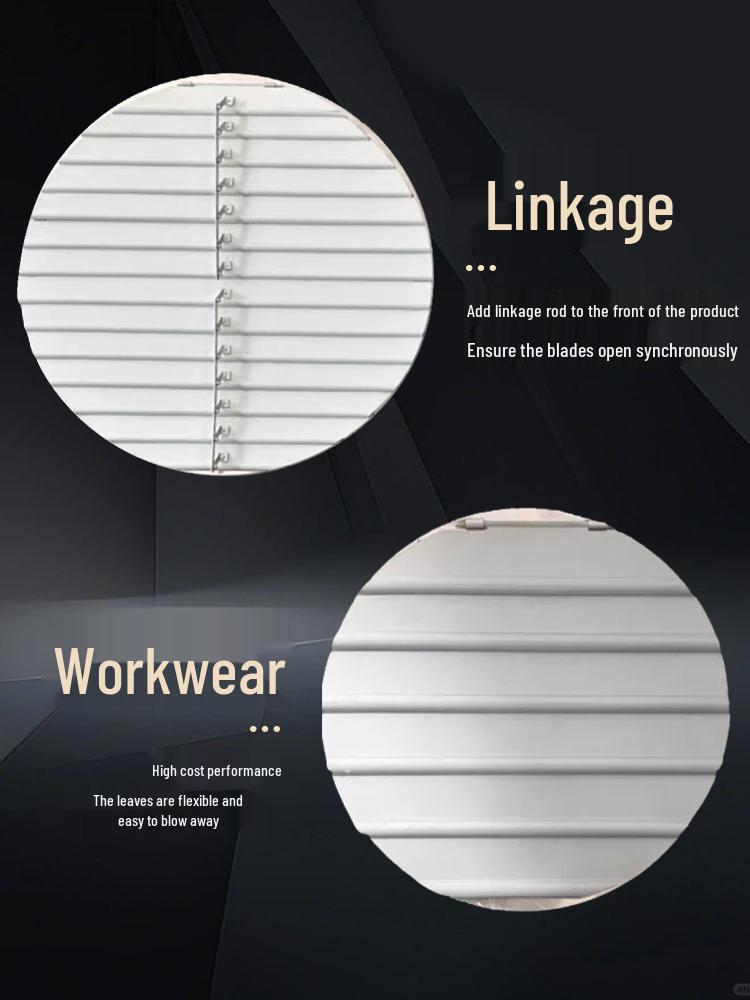 Round Aluminum Alloy Self-Closing Air Vent Louver Fan for Indoor Exhaust Systems