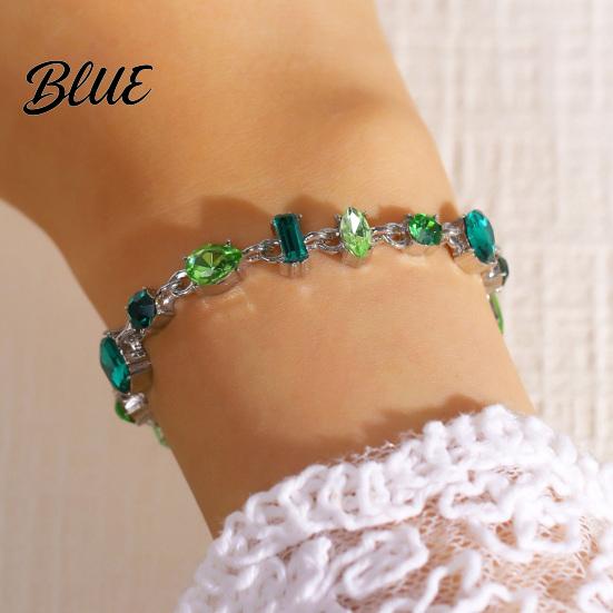 Delicate Chain Bracelet Women Irregular Cubic Zirconia Inlaid Adjustable Length