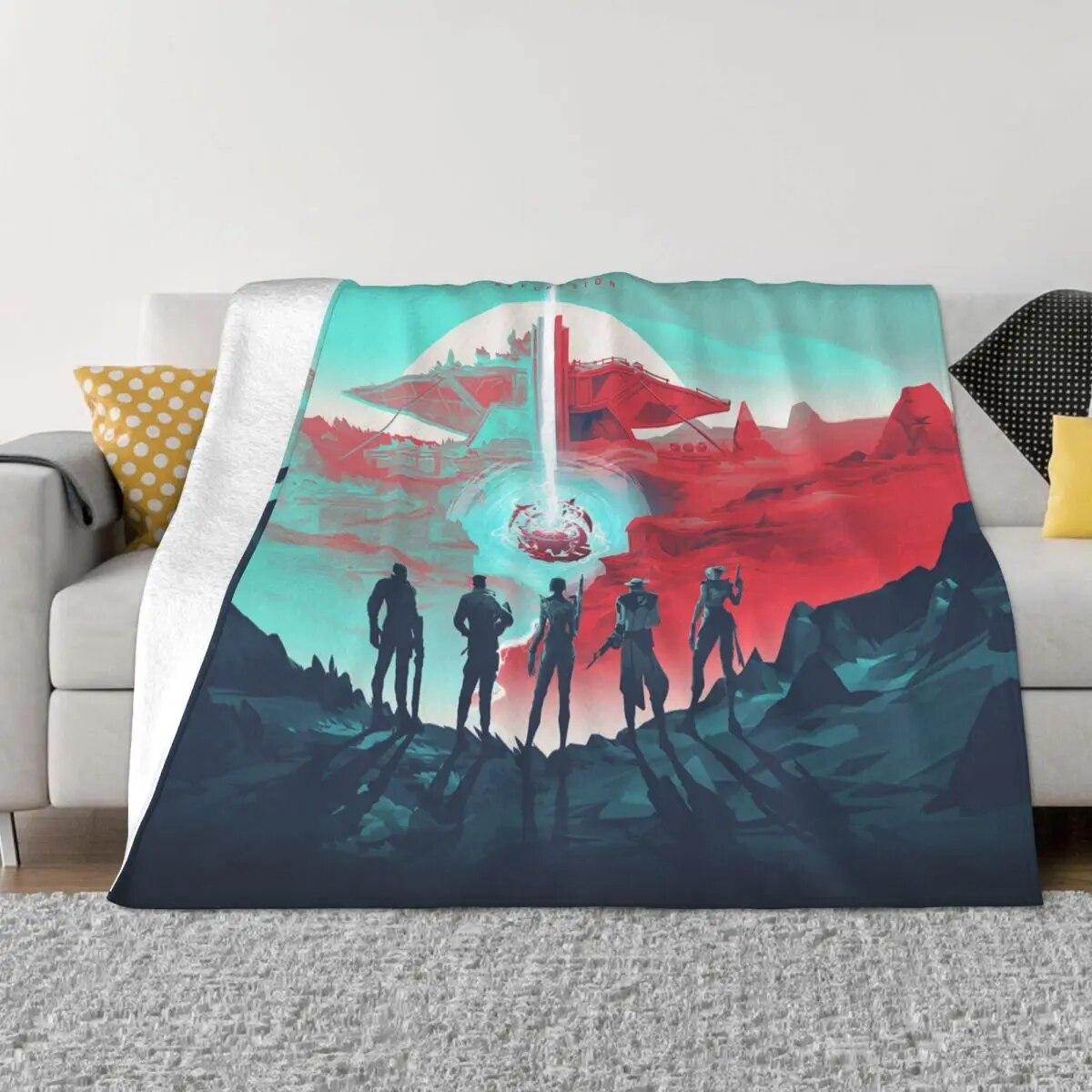 

Valorant Fuzzy Blanket Game Аниме Креативное одеяло для домашнего дивана в отеле 125*100 см Покрывало