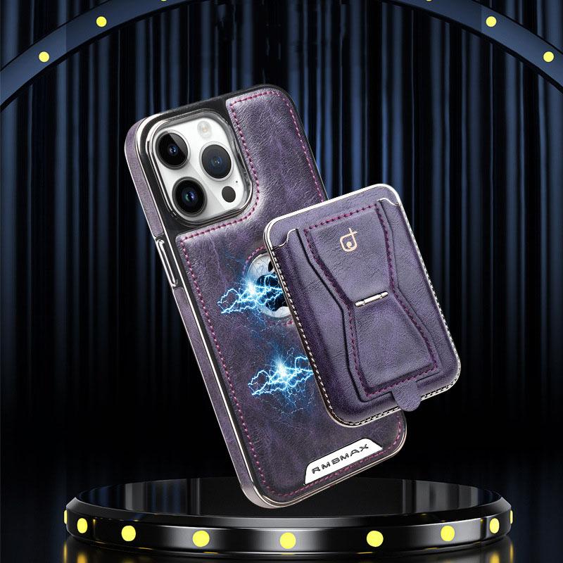 RMBMAX For iPhone 15 Pro Max Case Detachable 2-in-1 Card Holder Shockproof Phone Shell
