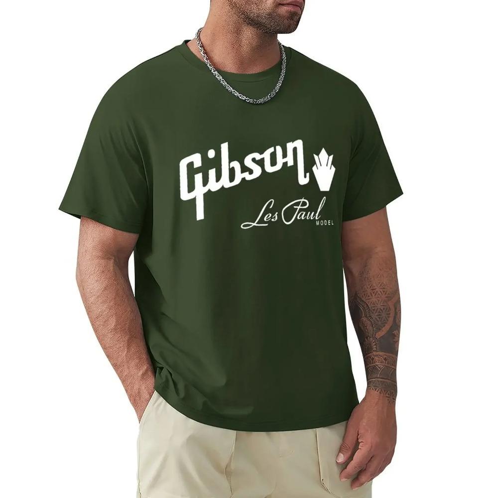 Gibson Les Paul Guitar Music Rock T Shirt Harajuku Short Sleeve T-shirt Cotton Graphics Tshirt Tops