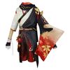   Kostým Kaedehara Kazuha Cosplay Halloween Karneval Kostým Samurai Paruka Červené brýle