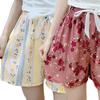 1PC Home Pajamas Lounge Bottom Women Sleep Shorts Cotton 2025 Casual Shorts NEW Floral Printing Plus Size Beach Hot Pants Loose