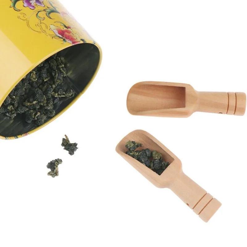 Tea Spoon Scoop Small Salt Shovels Mini Scoop Wooden Teaspoon Milk Powder Scoops Teaware Accessories Spoon