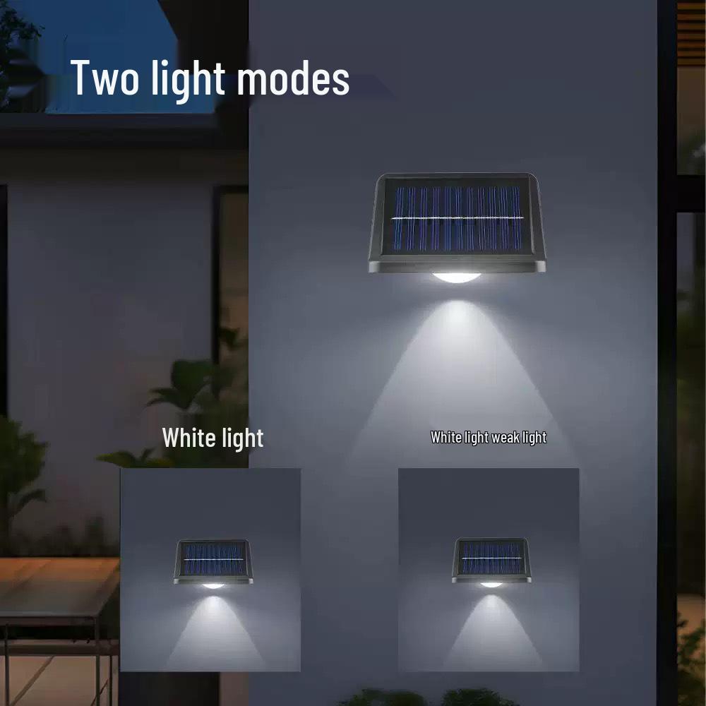 Four-Sided Solar-Powered Motion Sensor Street and Wall Lights for Home and Garden