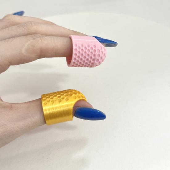 5Pcs Sewing Finger Cover Anti-Puncture Protection Long Nail Ergonomic Anti-Slip