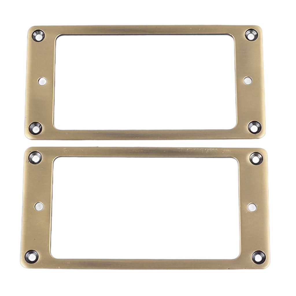 2Pcs Electric Guitar Pickup Frame Zinc Alloy Humbucker Pickup Mounting Ring Set 2 X 2mm Bronze