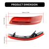 2pcs For Toyota Corolla 2014 2015 2016 Rear Bumper Reflectors Tail Turn Signal Brake Fog Light Shell housing no bulb