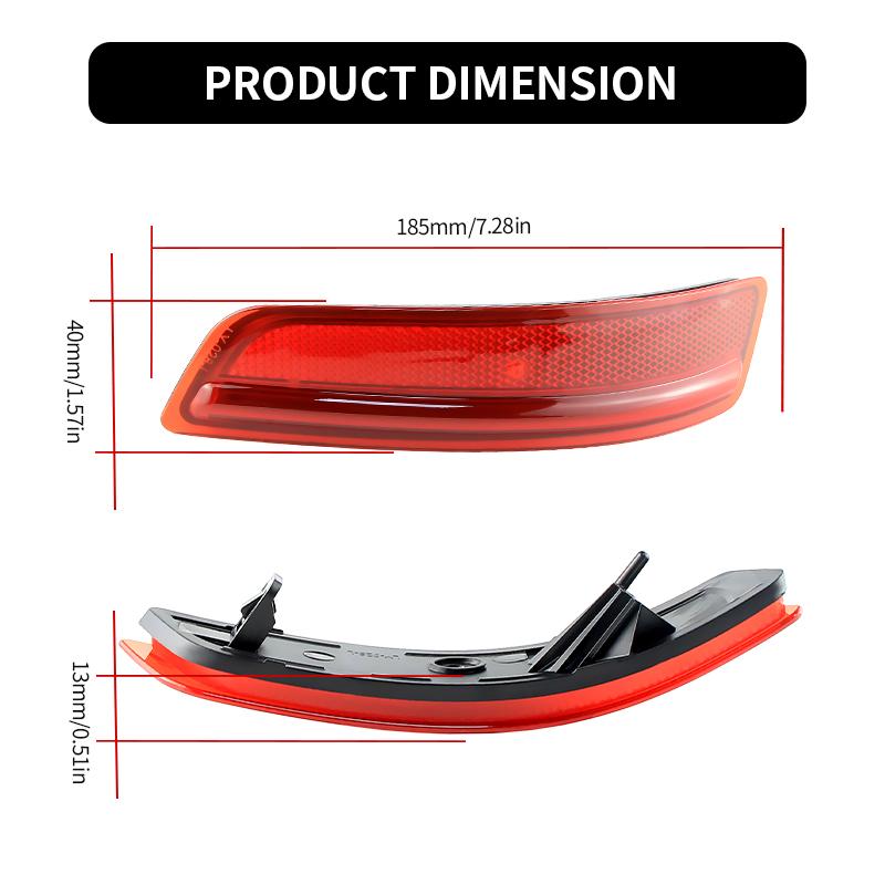 2pcs For Toyota Corolla 2014 2015 2016 Rear Bumper Reflectors Tail Turn Signal Brake Fog Light Shell housing no bulb