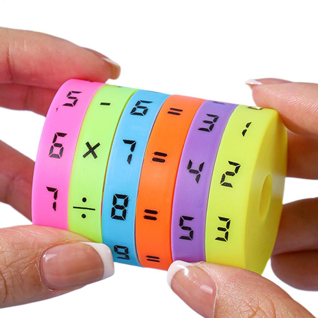 Math Blocks Cubes Learning Math Cubes Cylinder Arithmetic Cube Colorful Number Math Game Preschool Educational Toy for Boys girl