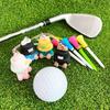 Plastic Cartoon Golf Rubber Tees Recyclable Golf Novelty Shape Tees  Golf Practice Tools