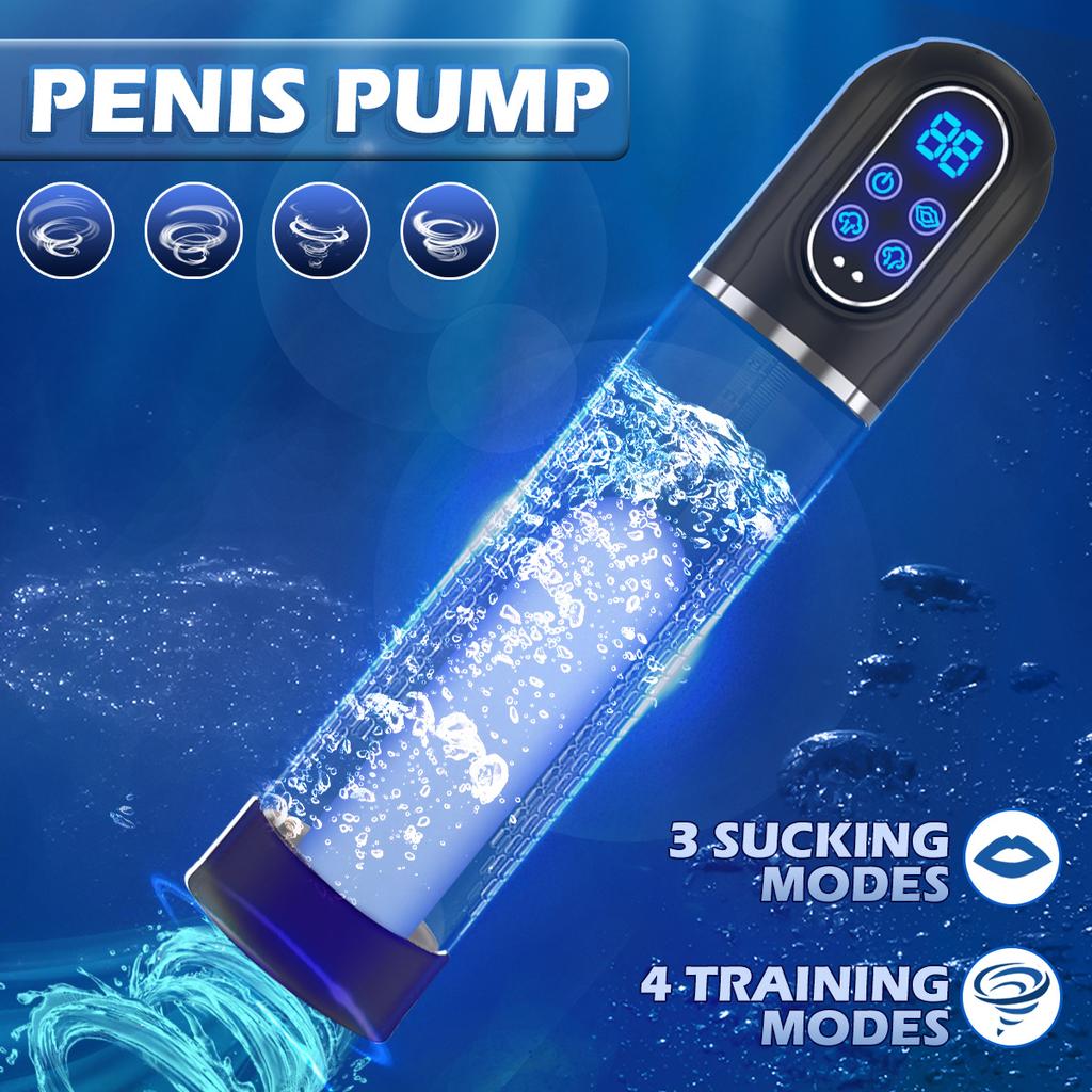 Electric Penis Pump IPX7 Waterproof Suction Penis Extender Dick Enlarger Vacuum Penis Enlargement Masturbator Sex Toys for Men