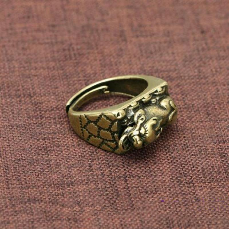 Brass Pixiu Rings Collection Accessories Figurines Copper Adjustable Ring Gifts