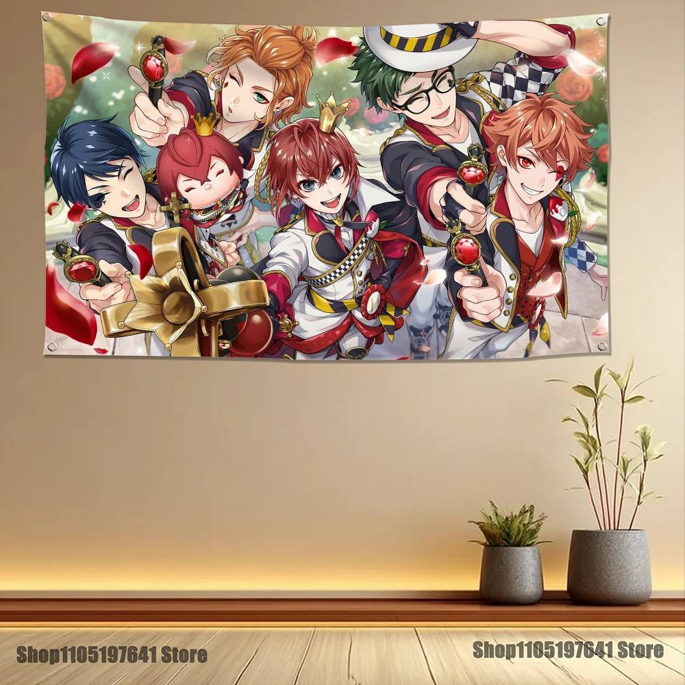 Anime TTwisted WWonderland Flag Tapestry Banner For Bedroom Outdoor Living Room Restaurant Bar Wall Decor Party