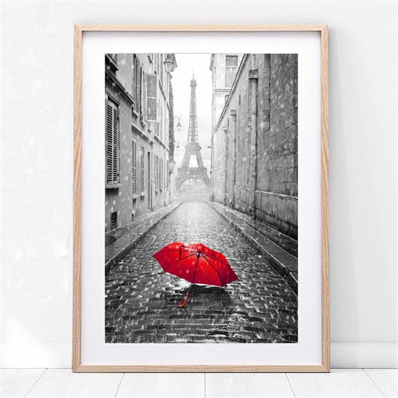 London Paris landscape canvas painting posters on the Scandinavian theme and prints wall art paintings for the living room