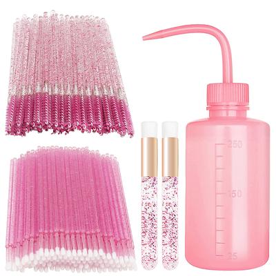 Ensemble d'outils de pinceaux de maquillage pour cils Bouteille de shampoing pour cils Peigne à sourcils Baguettes de mascara Applicateur Microbrosse Fournitures d'extension de cils