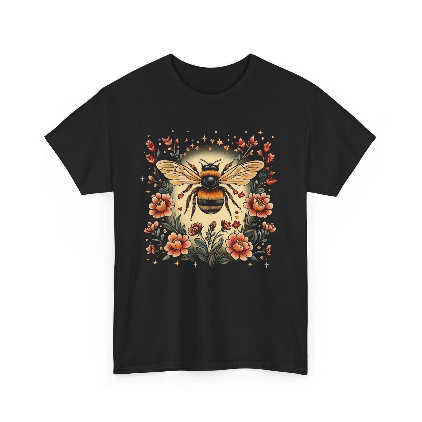Bee Shirt | Save the Bees Shirt | Funny Honeybee Tee | Queen Bee in Floral Shirt M
