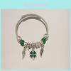 Angel Wings Clover Charm Bracelet With Stainless Steel And Electroplating For Fashion Jewelry Enthusiasts