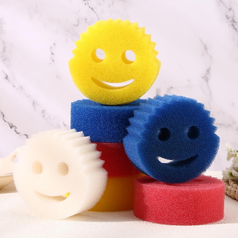 Sponges Dish Scrubber, Non-Scratch Multi-Functional Color Sponge, Temperature Controlled Cleaning Pads, Dishwasher Safe for Kitchen, Bathroom