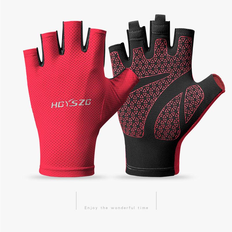 Summer Cycling Gloves Fingerless Fitness Fishing Women Men Spring Gym Breathable Non-slip Yoga Elastic Sport Bicycle Gloves