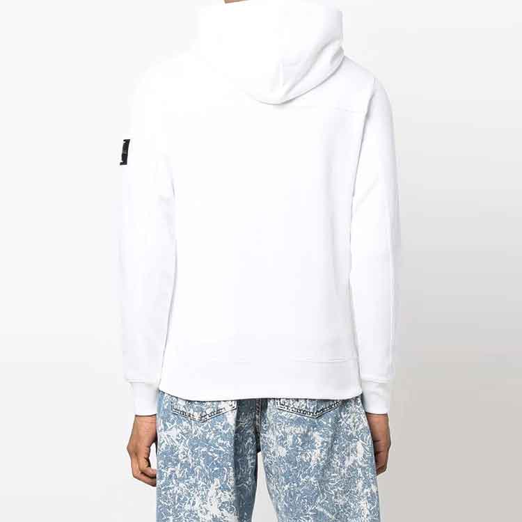 Calvin Klein Compass Appliqué Pullover Hoodie Men hoodies White J30J314036-YAF