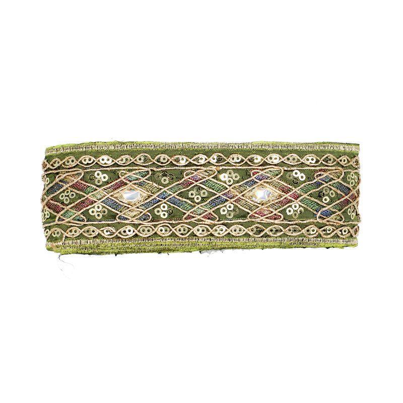10 Yards Ethnic Style Embroidery Lace Accessories Clothing Shoes and Hats Bag Curtain DIY Decorative Webbing Gold Thread Sequins