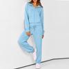 Conjunto de Sudadera con Cremallera y Pantalón Jogger para Mujer - Chándal Casual de Dos Piezas con Color para Ropa Deportiva